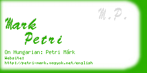 mark petri business card